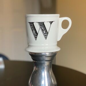 Letter W ANTHROPOLOGIE Initial Mug.